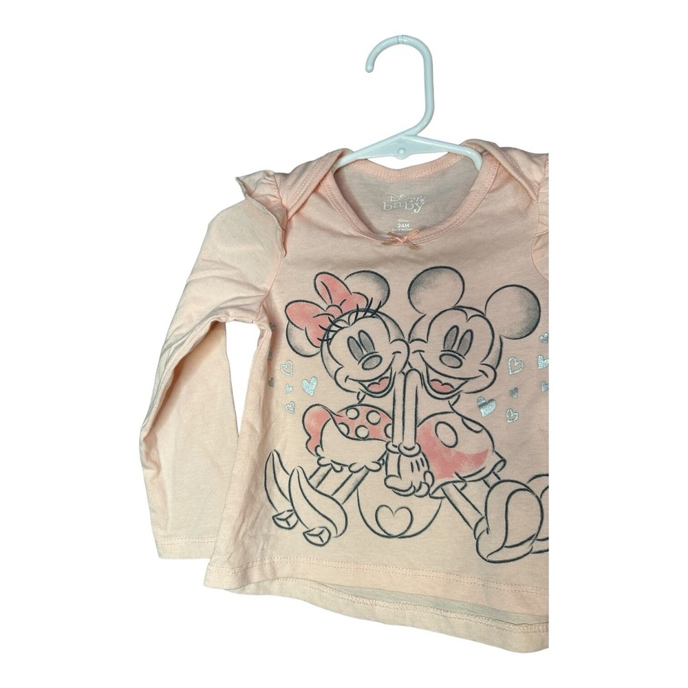 Disney Baby Mickey Minnie Pink Ruffle Shirt 24M Long Sleeve Unisex NWT - Picture 5 of 7